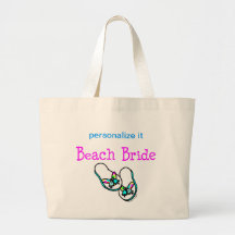 Beach Bride Tote Canvas Bag