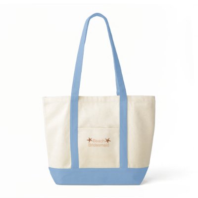 Beach Bridesmaid Starfish Design Tote Bag by AnderBerry