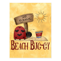 Beach Bug-gy Postcard