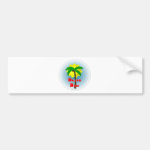 Beach Bum with Palm Tree Bumper Sticker