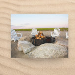 Beach Campfire  At Dusk Cape Cod Postcard