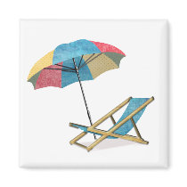 Beach Chair and Umbrella