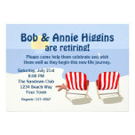 Beach Chair Retirement Party Invitation