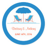 Beach Chair Wedding Sticker