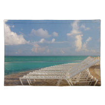 Beach Chairs In A Tropical Pool Bahamas Placemat