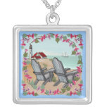 Beach Chairs Lighthouse Pendant