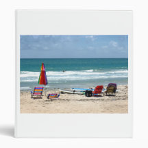 beach chairs surfboards umbrellas sand ocean sm binders
