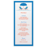 Beach Chairs Wedding Menu Card