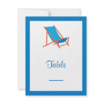 Beach Chairs Wedding Table Card