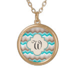 Beach Chevron Zigzag Letter Pendants