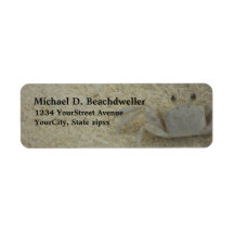 Beach Coastal Crab Return Address Labels