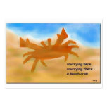 Beach Crab Haiku Art ACEO Trading Card #1 Business Card Templates