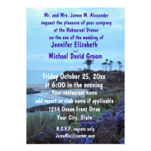 Beach Destination Rehearsal Dinner Invitation