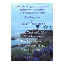 Beach Destination Wedding Custom Invitation