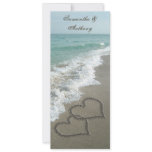 Beach Destination Wedding Invitation, 2 Hearts invitations