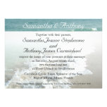 Beach Destination Wedding Invitation, Aqua Surf