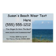 Beach dune with blue water and sky, Florida Business Cards