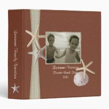 Beach Family Vacation Memories Starfish and Photos Vinyl Binders