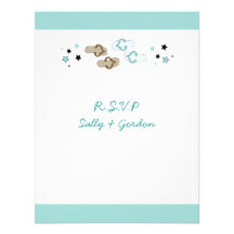 Beach Flip Flops Wedding RSVP -small Invitations