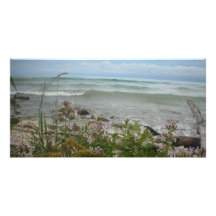 Beach Flowers 2 Customized Photo Card