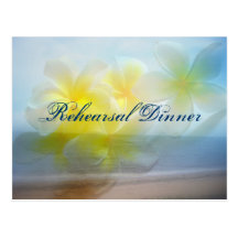 Beach Frangipani Rehearsal Dinner Postcards