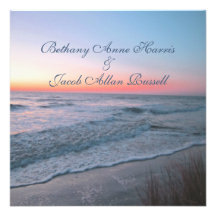 Beach Front View Wedding Invitation