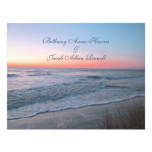 Beach Front View Wedding Invitation