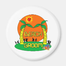 Beach Groom Magnet