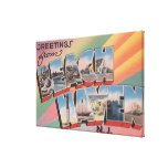 Beach Haven, New Jersey - Large Letter Scenes Gallery Wrapped Canvas