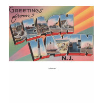 Beach Haven, New Jersey - Large Letter Scenes T-shirts