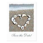 Beach Heart Save the Date Post Cards