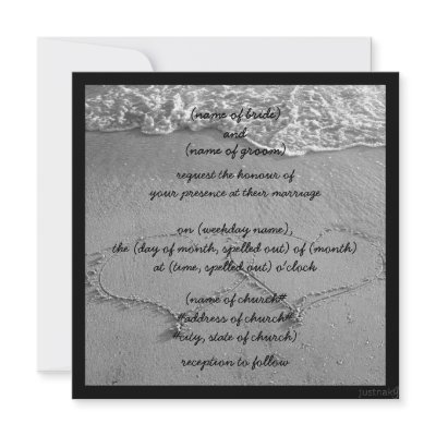 beach hearts bw i Invitation by justnaki