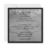 beach hearts bw i Invitation