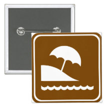 Beach Highway Sign Pin