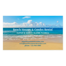 Beach House Rental Business Card