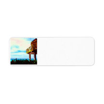 Beach House with Ocean View Return Address Label