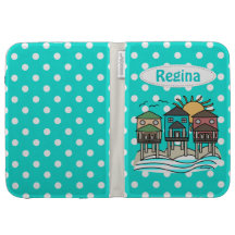 Beach Houses & Polka Dots Kindle Case