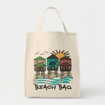 Beach Houses Tote Bag