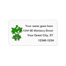 beach island houses green outline invert.png personalized address labels