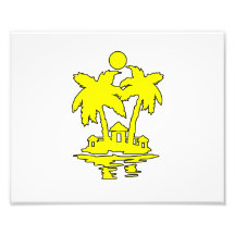 beach island houses yellow outline invert.png art photo