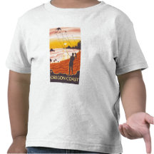 Beach & KitesCoastVintage Travel Poster Tee Shirts