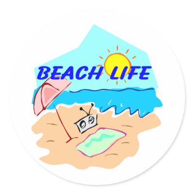 beach life stickers by 9fingersmoore