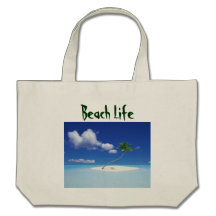 Beach Life Tote Canvas Bag
