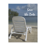 Beach Lounge Save the Date Announcement Postcards