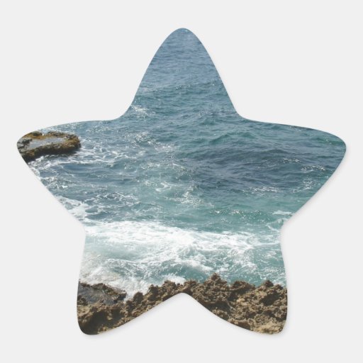 Beach Meets Ocean Star Sticker