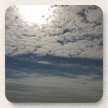 Beach on a Cloudy Day Beverage Coaster