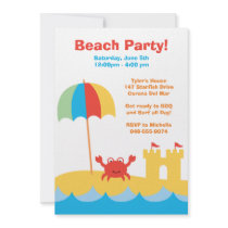 Beach Party Birthday Invitation