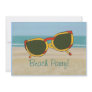 Beach Party Invitations, sand ocean & sunglasses