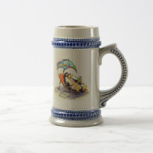beach penguin coffee mug