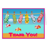 Beach Pool Party Thank You Note Card